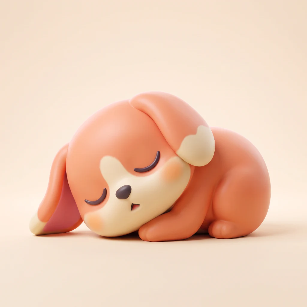 A asleep pup