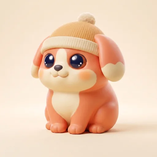 A pet wearing the beanie