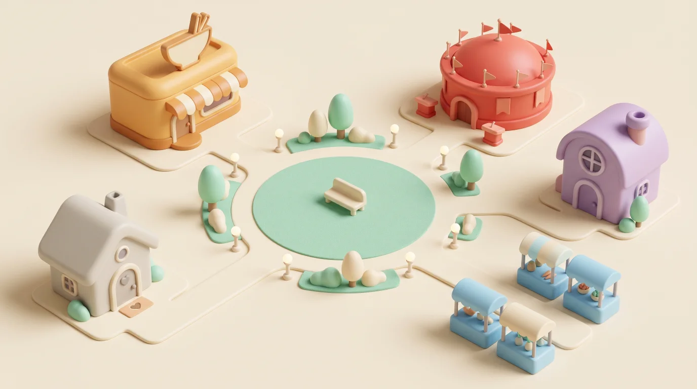The Kibble Town map